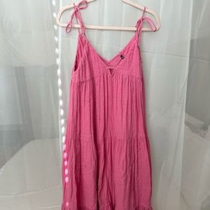 Zara Maxi Dress - Pink - With shoulder ties - S